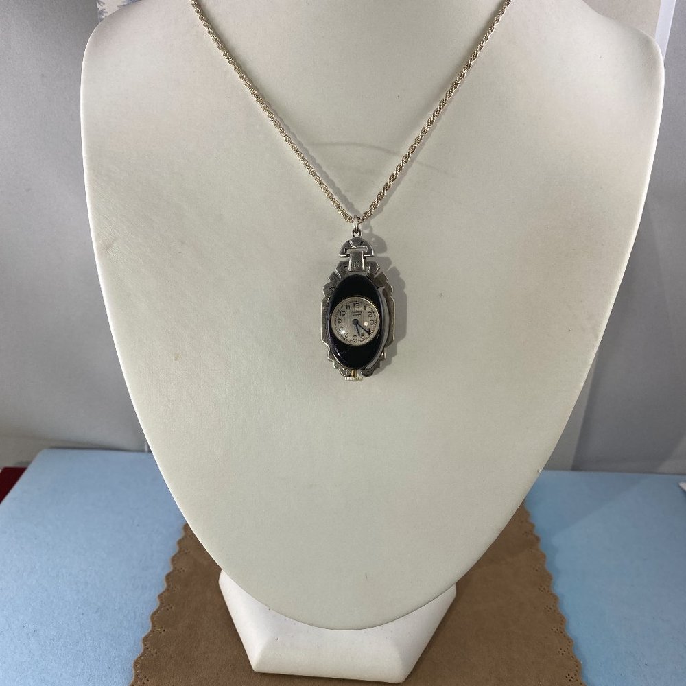 Fabulous Antique 1920’s Bucherer Ladies Pendant Brooch and Watch - Picture 5 of 10